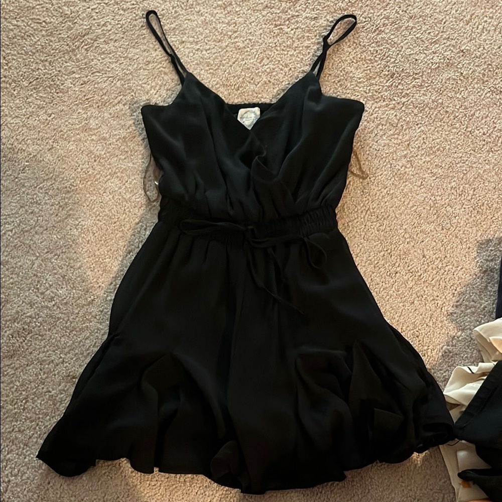 Elegant Black Girls Shorts Romper